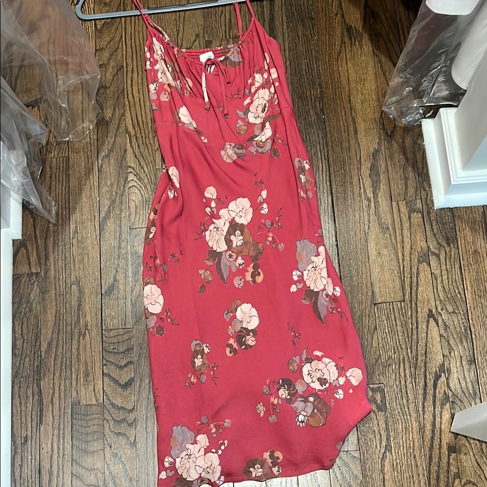 Wilfred Floral Red Midi Dress